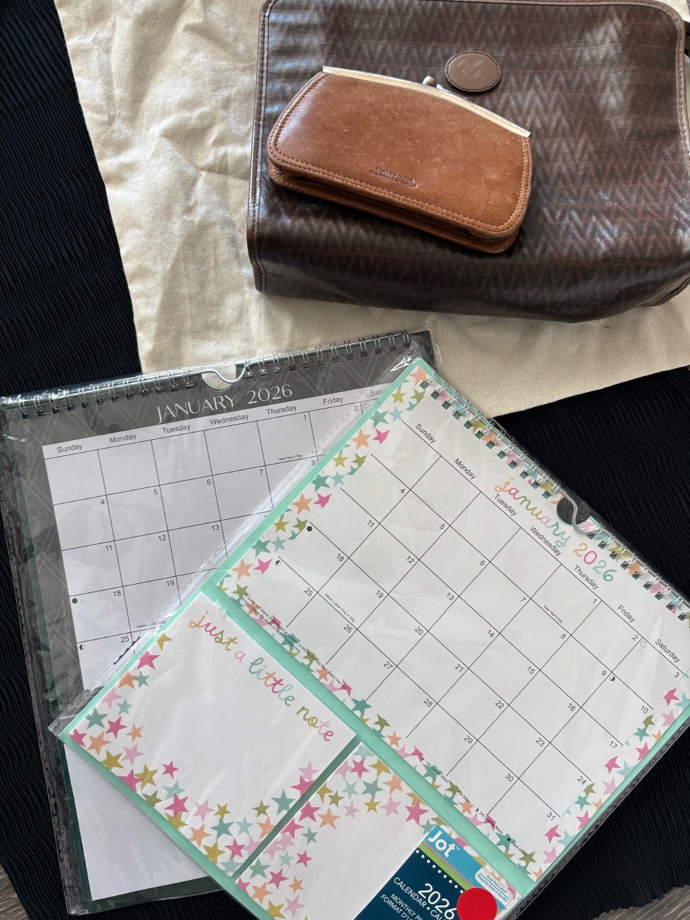BOGO**2026 Spiral Wall Calendar Set - White, Mint, Pastel Stars